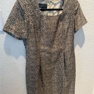 Spencer Jeremy Petite Silk Animal Print Dress Size 8